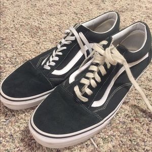 dark green vans old skool